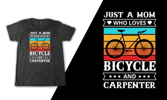 Carpenter Bicycle Mom Graphics for T-Shirt Designs