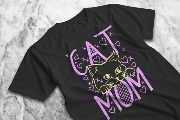 Cat Mom Graphics for T-Shirt Designs