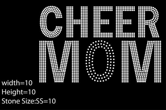 Cheer Mom Rhinestone Graphics & Print Templates