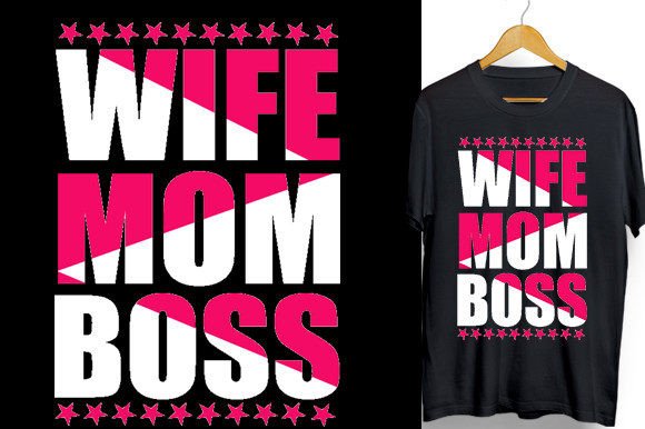 Mom Boss Graphics for T-Shirt Designs