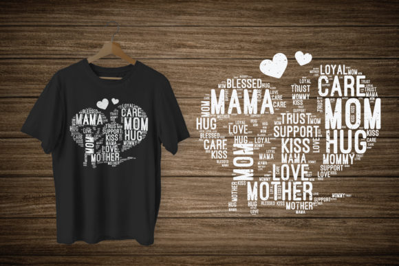 Mom Son Cloud Graphics for T-Shirt Designs