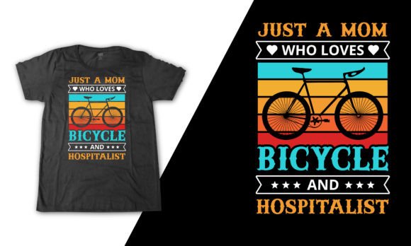 Vintage Bicycle Mom Hospitalist Graphics & T-Shirt Designs